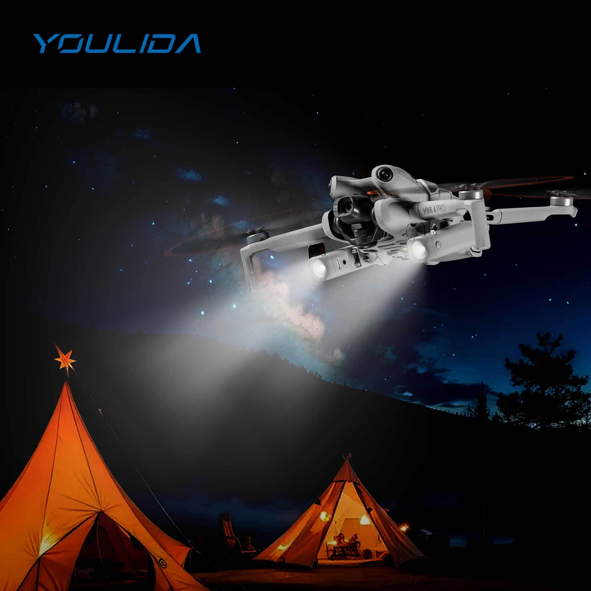 Dji Drone Mini 4 Pro - DJI ミニ 4 プロ LED ナイトナビゲーションライト長距離サーチライトドローンフライトランプ衝突防止ストロボライトアクセサリー