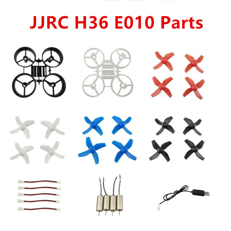 Eachine Drone E010 - Jjjrc-ミニリモートコントロールドローンh36,スペアパーツ,cw cw cccwモーター,充電ケーブル,e010アクセサリー