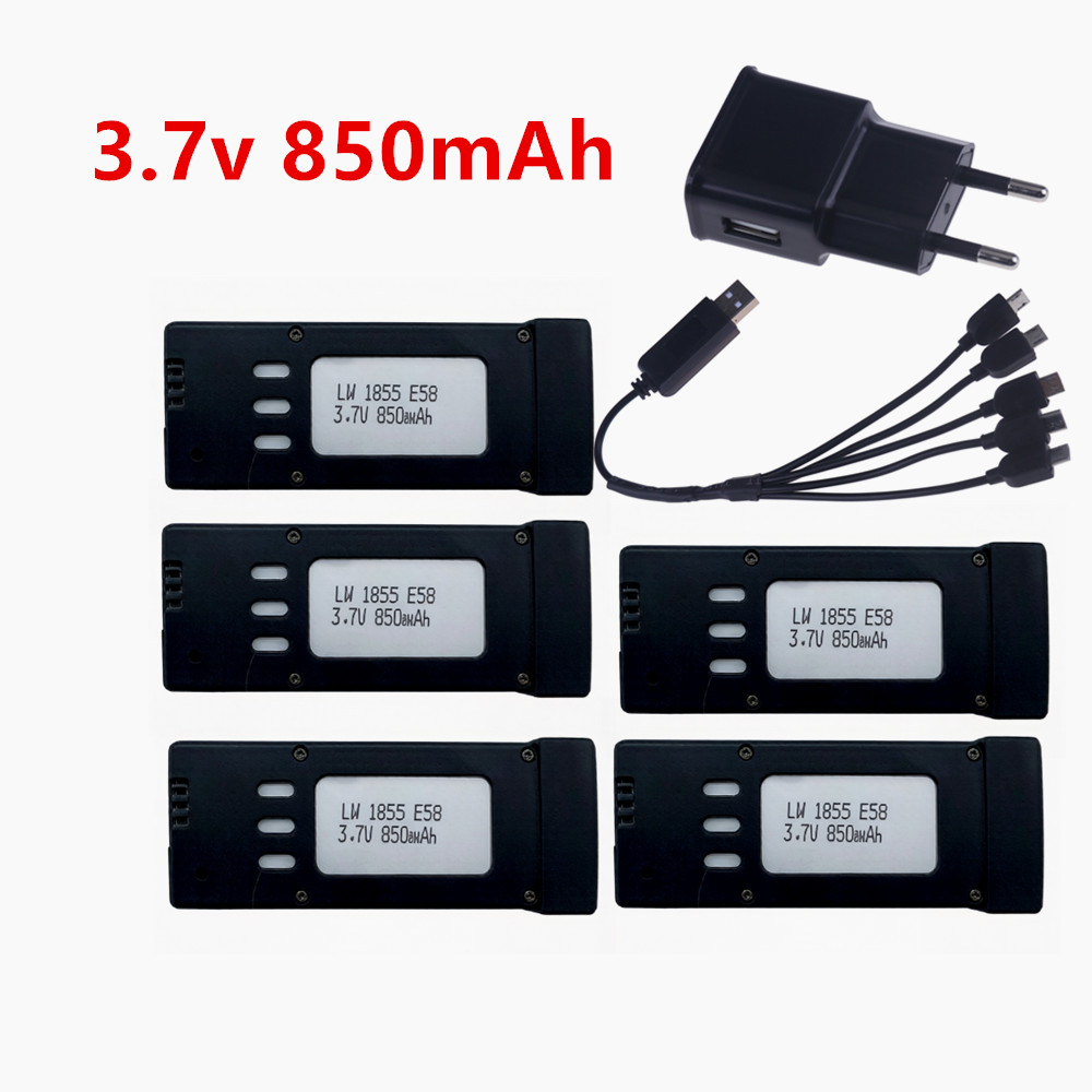 Eachine Drone E58 - 3.7V 850mAh RC ドローン リチウムバッテリー リモコン