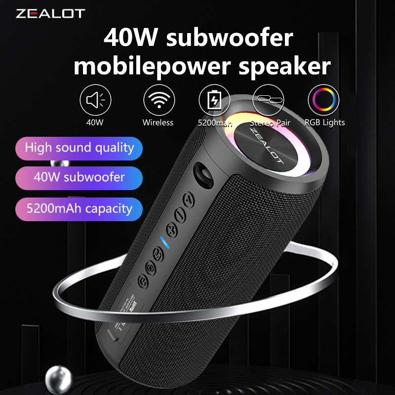 Holy Stone Drone Hs175 - ZEALOT S51 Pro 40W ワイヤレス スピーカー、屋外ポータブル