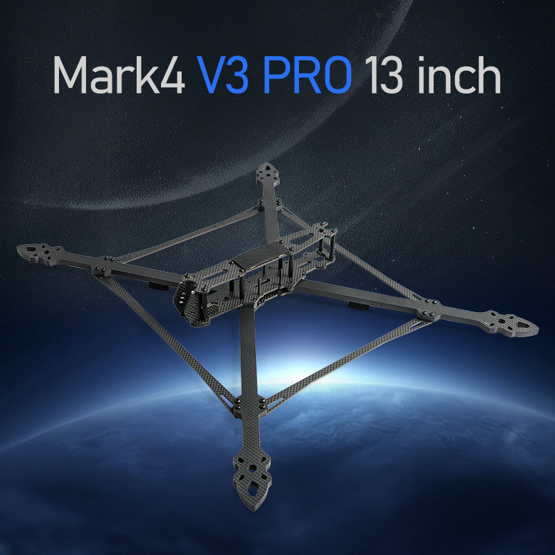 13インチ長距離FPVドローンフレーム、カーボンファイバーX - Drone Kit Heavy Lift のレビューと価格