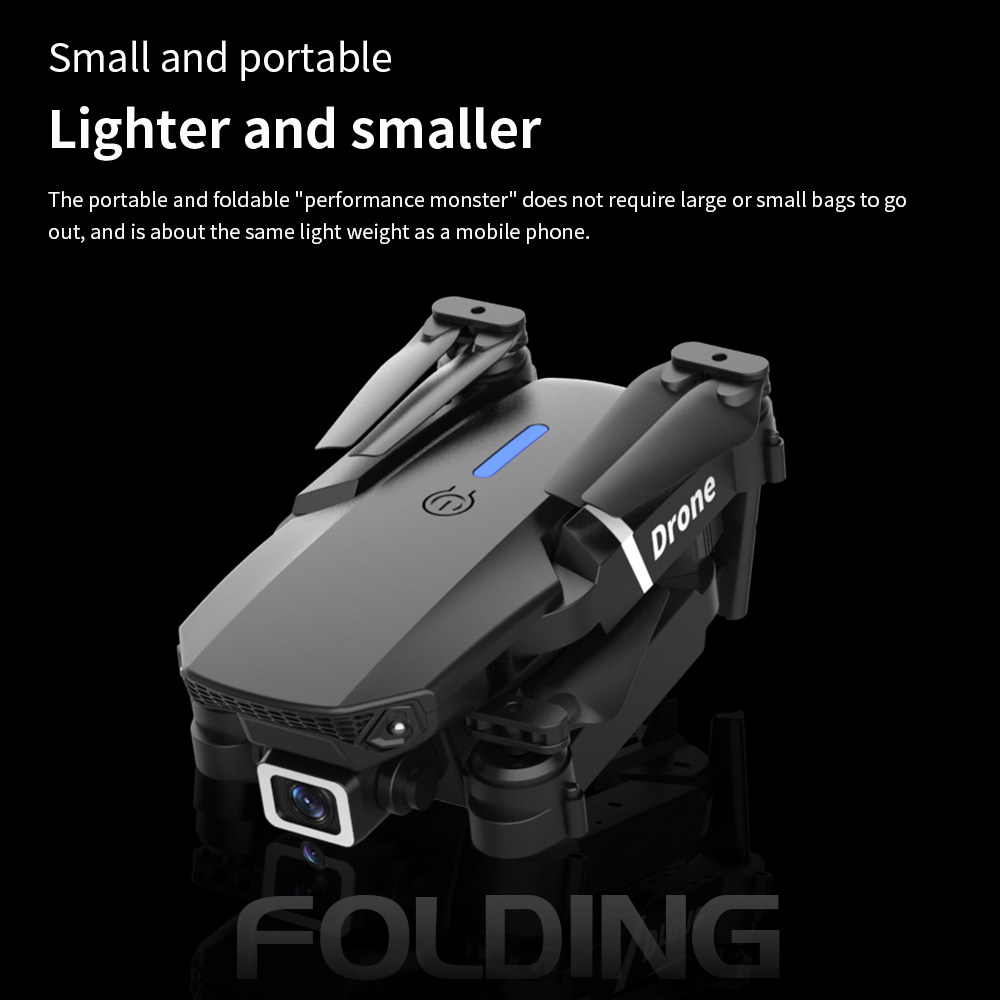ポータブルE88 PROドローン折りたたみ式フレームプロフェ - Eachine Drone E58 のレビューと価格