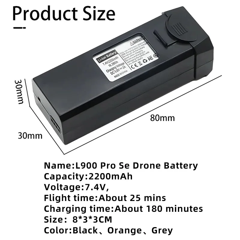 L900 Pro-ドローンバッテリー,7.4V, 2200m - Jjrc Drone X12 のレビューと価格