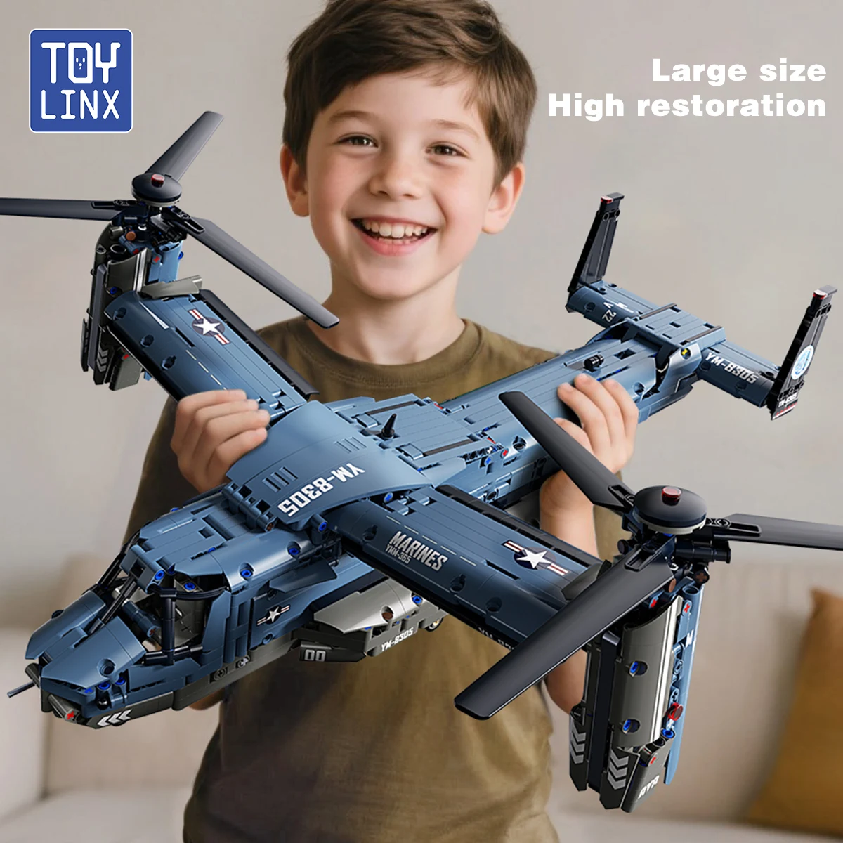 軍用V-22オスプレイ傾斜翼旋翼機 組み立てブロックセット  - Jjrc Drone X12 のレビューと価格