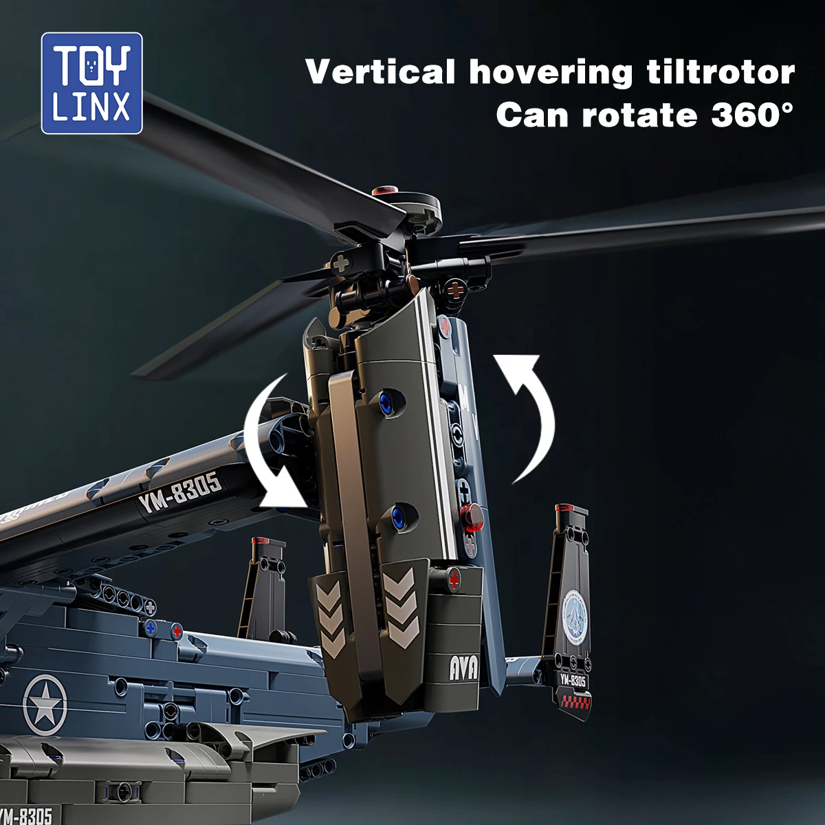 軍用V-22オスプレイ傾斜翼旋翼機 組み立てブロックセット  - Jjrc Drone X12 のレビューと価格