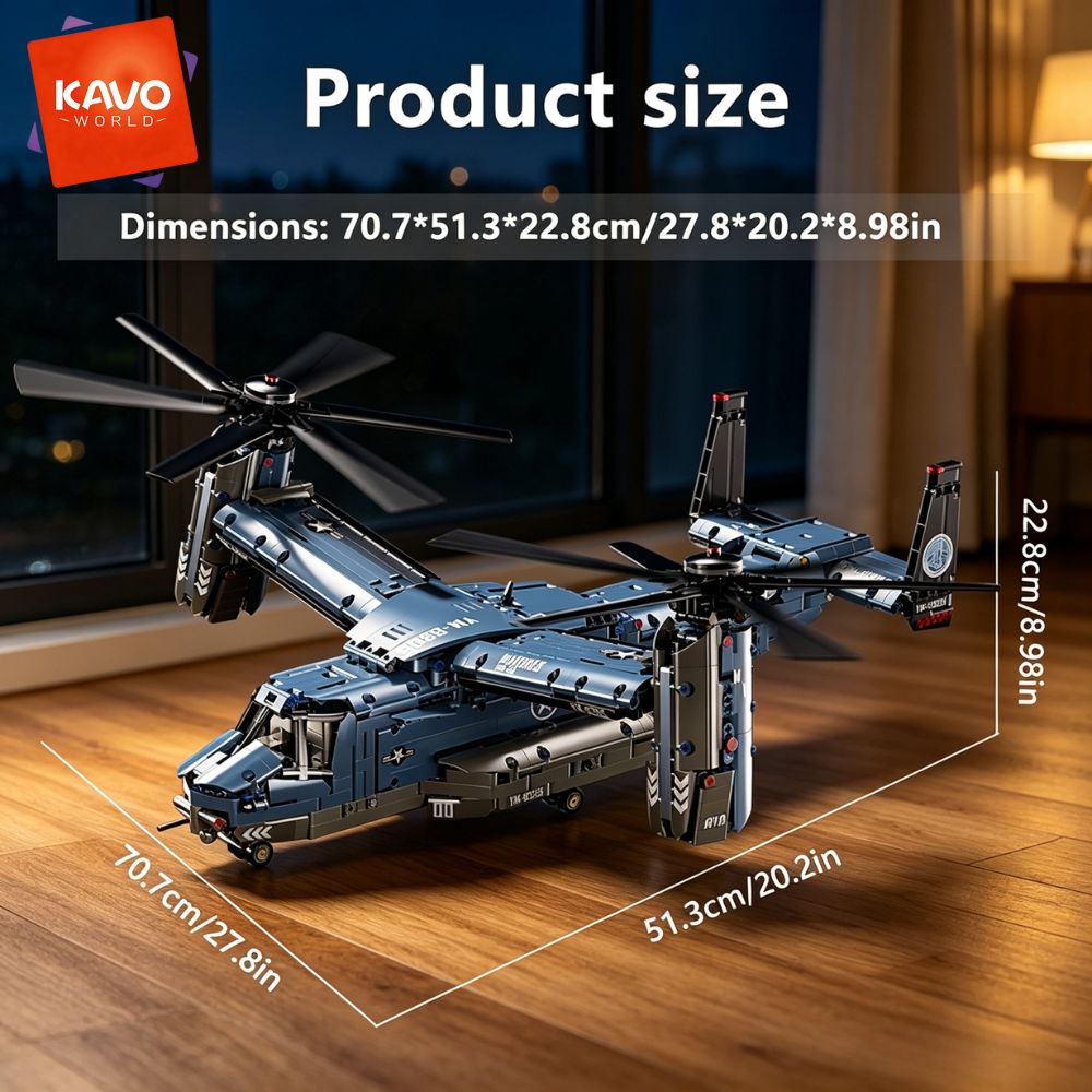 KAVOWORLD 1486ピース V-22 オスプレイ チ - Jjrc Drone X12 のレビューと価格